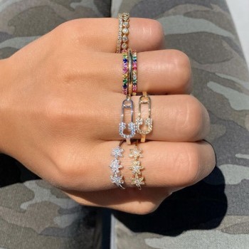 Bassano Jewelry  Diamond Lock Ring
