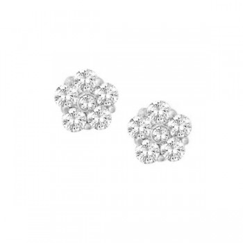 Mini Diamond Cluster Flower Studs