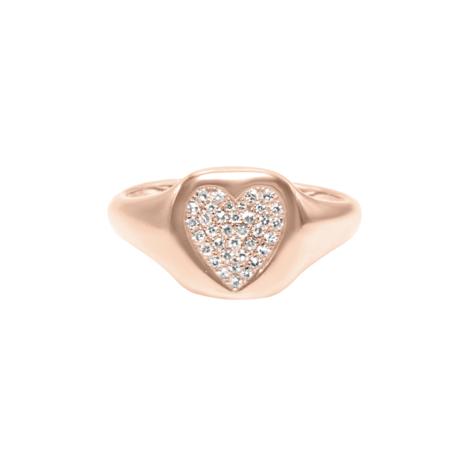 Bassano Jewelry | Diamond Pave Heart Pinky Ring