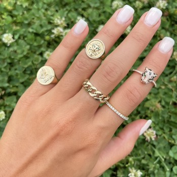 Bassano Jewelry  Diamond Pave Star Ring