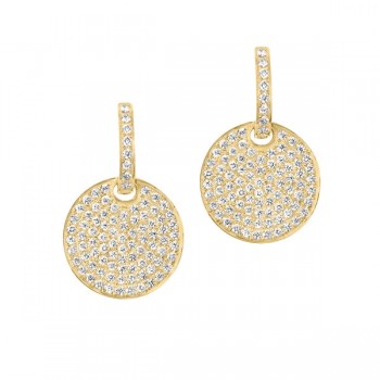 Medium Hanging Disc Earrings