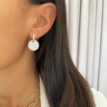 Hanging disc outlet earrings