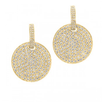 Large Hanging Disc Earrings